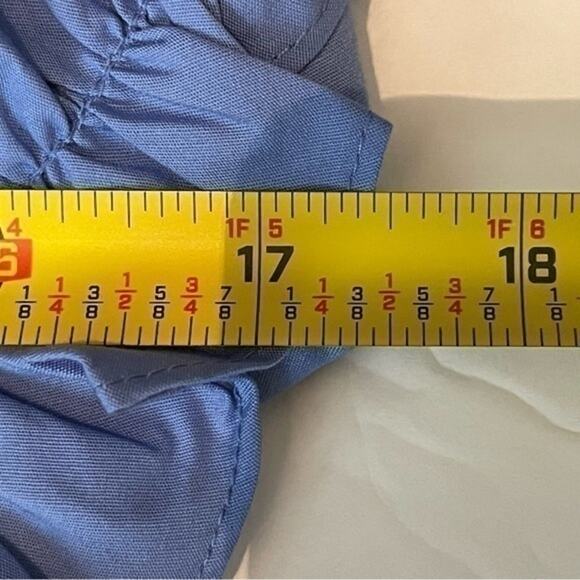 Michael Kors Azure‎ Blue Ruffled Dress With Fabric Belt NWOT Size XS - Picture 10 of 11